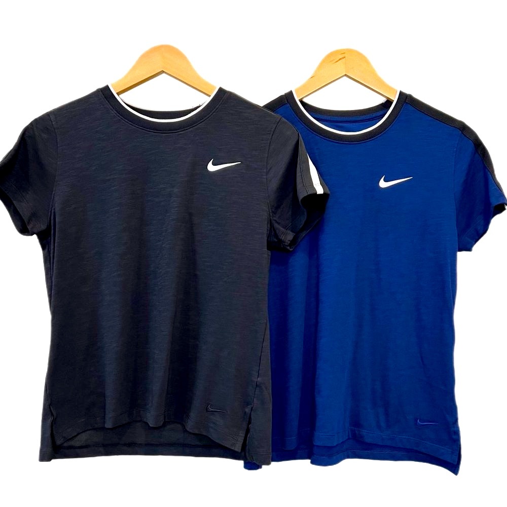 Nike Women's Short Sleeve Dri-FIT Tee - Black & Royal Blue